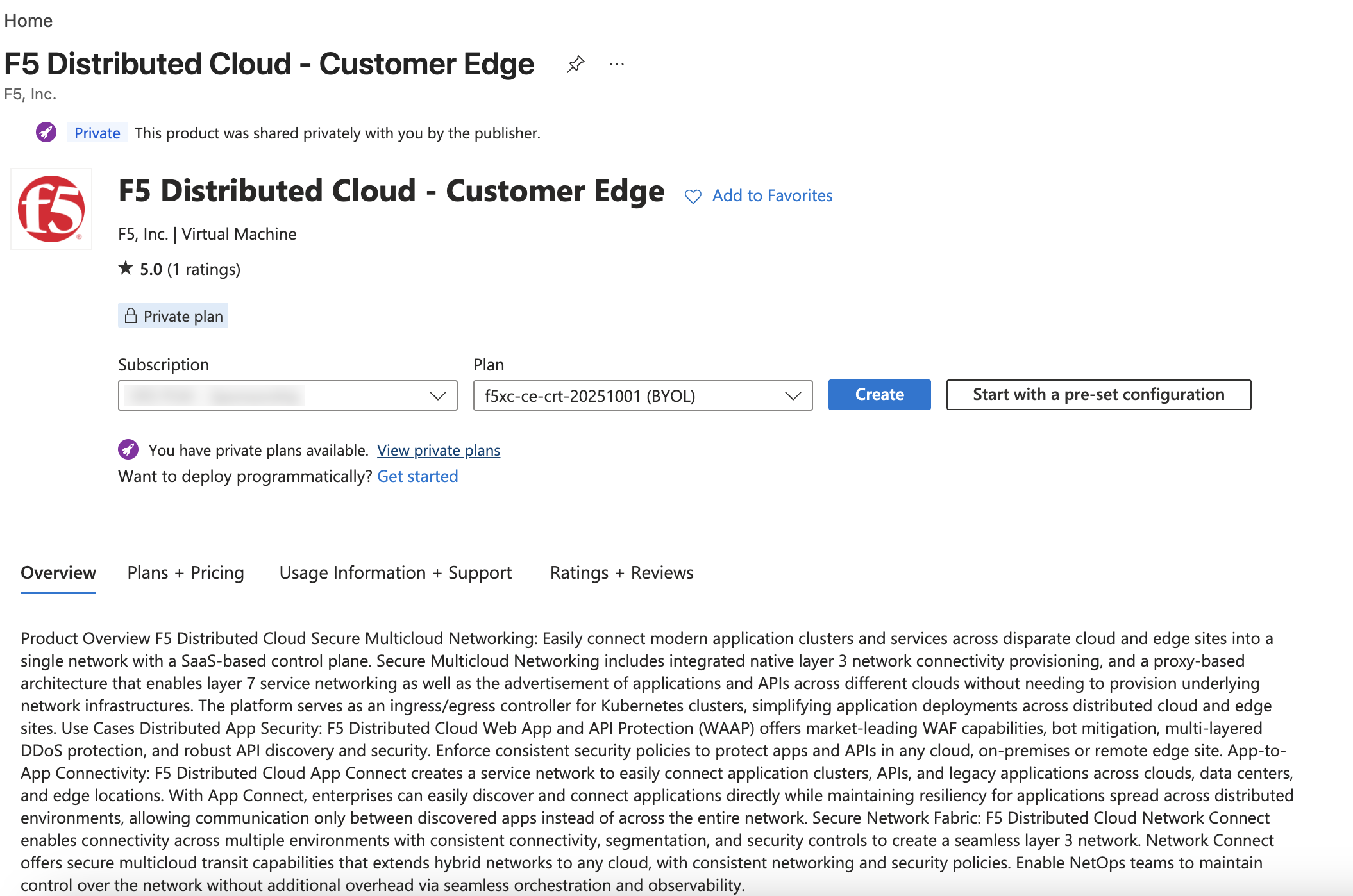 Figure: Create VM